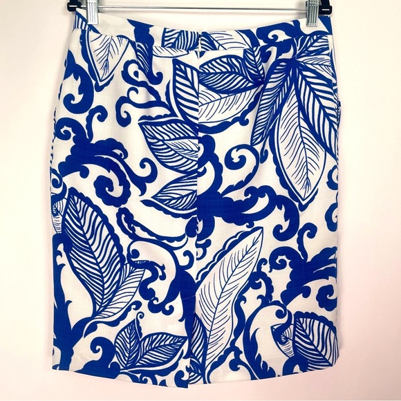 Attention Royal Blue White Dress Skirt Sz 12 - Picture 3 of 6